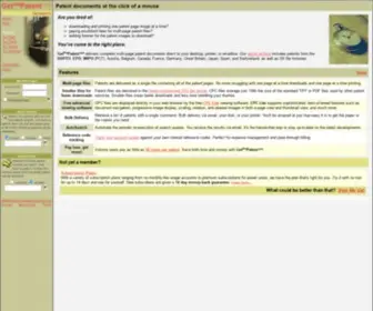 Getthepatent.com(Online patent search database) Screenshot