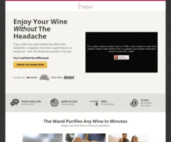 Getthewand.io(Wine Purifier & Sulfite Remover) Screenshot