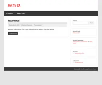 Gettoza.com(Get To ZA) Screenshot