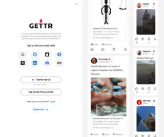 Gettr.com(Social Media) Screenshot