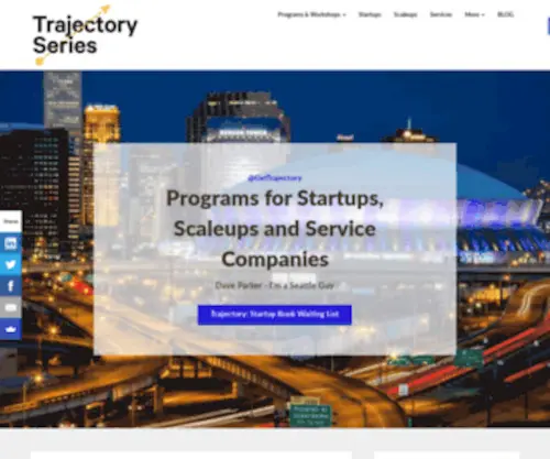 Gettrajectory.com(Programs for Startup Companies from Dave Parker) Screenshot