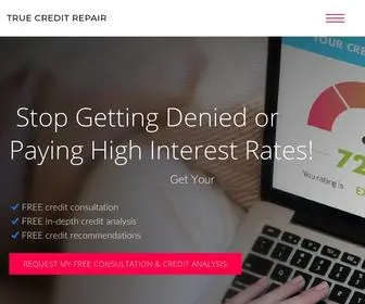 Gettruecreditrepair.com(TRUE CREDIT REPAIR) Screenshot