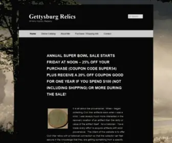 Gettysburgrelics.com(Gettysburg Relics) Screenshot