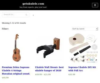 Getukulele.com(The ukulele) Screenshot