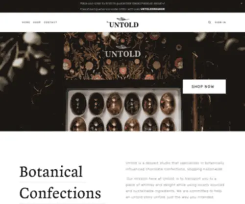 Getuntold.com(Untold Dessert Studio) Screenshot