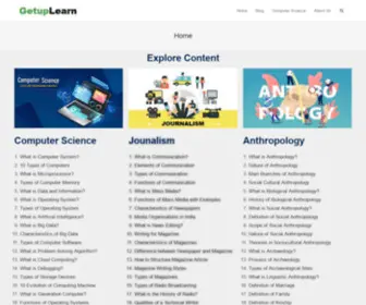 Getuplearn.com(Explore Content Computer Science What) Screenshot