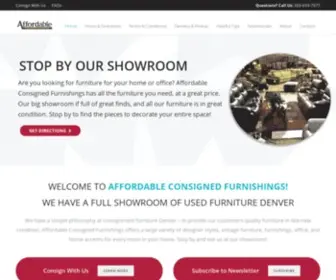 Getusedfurnituredenver.com(Affordable Consigned Furnishings) Screenshot