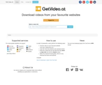Getvideo.at(Download video from YouTube and other websites) Screenshot