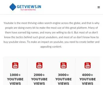 Getviews.in(Buy Real Youtube Views & Subscribers) Screenshot