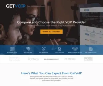 Getvoip.com(Compare Top VoIP Providers & Call Center Solutions) Screenshot