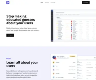 Getwaldo.com(Understand How People & Companies Use Your Product) Screenshot