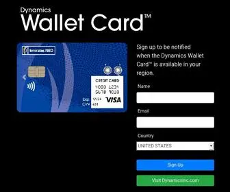 Getwalletcard.com(Dynamics Wallet Card) Screenshot