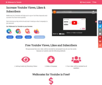 Getwebooster.com(WeBooster for Youtube) Screenshot