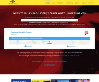 Getwebprice.org(Website Value Calculator) Screenshot