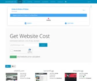 Getwebsitecost.com(Get website cost online) Screenshot