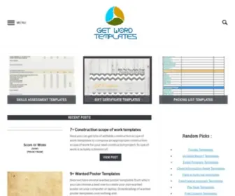 Getwordtemplates.com(Word Templates) Screenshot