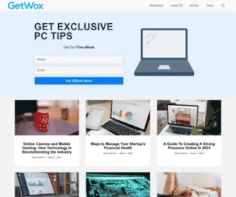 Getwox.com(Exclusive Step by Step Guides for Your PC) Screenshot