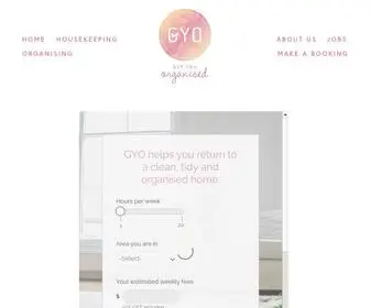 Getyouorganised.com.au(Sydney Housekeeper Service) Screenshot