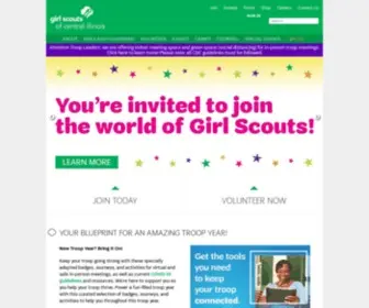 Getyourgirlpower.org(Girl Scouts of Central Illinois) Screenshot