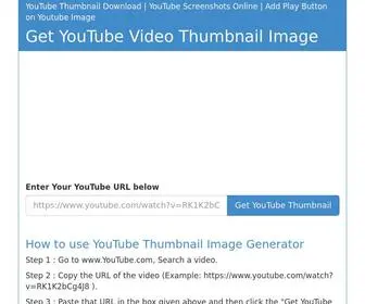 Getyoutubevideothumbnail.com(Get Free YouTube Video Thumbnail Image) Screenshot