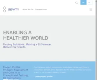 Gevityinc.com(Enabling a Healthier World) Screenshot