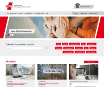 Gew.de(Die Gewerkschaft Erziehung und Wissenschaft (GEW)) Screenshot