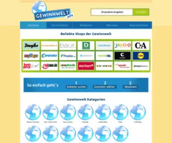 Gewinnwelt.info(Gutscheine im November 2021) Screenshot