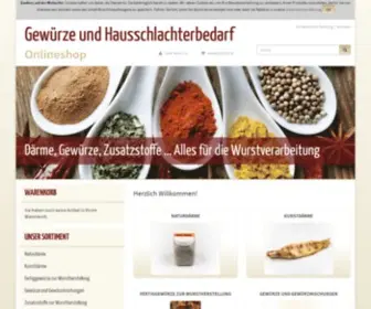 Gewuerze-Hausschlachterbedarf.de(Gewürze und Hausschlachterbedarf) Screenshot