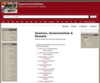 Gewuerzemuehlen.de(Gewürze) Screenshot