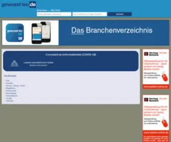 Gewusst-WO.de(Behörden) Screenshot
