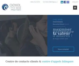 Gexel.com(Centres de Contacts Gexel) Screenshot