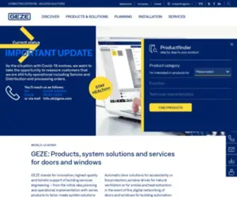 Geze.co.uk(Innovative systems for door) Screenshot