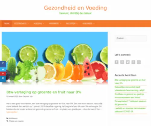 Gezondheidenvoeding.nl(Gezondheid en Voeding) Screenshot