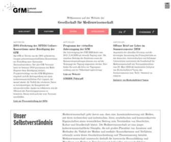 Gfmedienwissenschaft.de(GfM) Screenshot