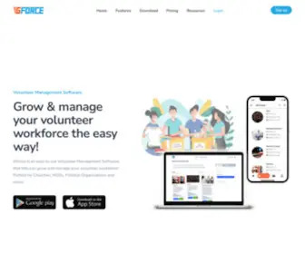 Gforce.app(Free Volunteer Website) Screenshot