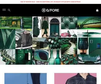 Gfore.com(Moving Golf Fashion Forward) Screenshot