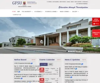 Gfsu.edu.in(National Forensic Sciences University) Screenshot