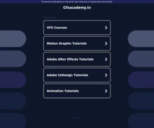 Gfxacademy.tv(GFX Academy) Screenshot