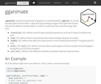 GGanimate.com(A Grammar of Animated Graphics) Screenshot