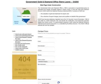 GGdosierraleoneonline.com(Government Gold & Diamond Office Sierra Leone) Screenshot