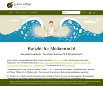 GGR-Law.com(Gulden röttger rechtsanwälte ⚖️ Kanzlei für Urheber) Screenshot