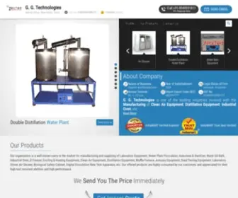 GGtechnologies.co.in(Clean Air Equipment) Screenshot
