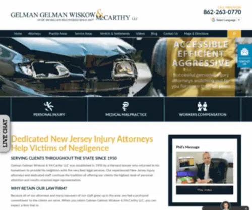 GGWmlawoffice.com(New Jersey Personal Injury Attorney) Screenshot