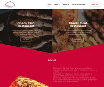 Ghadirmeatmarket.com(Middle Eastern Cuisine) Screenshot