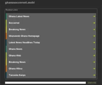 Ghanasoccernet.mobi(Ghana football) Screenshot