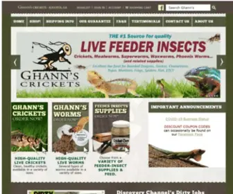 Ghann.com(Live crickets for sale) Screenshot