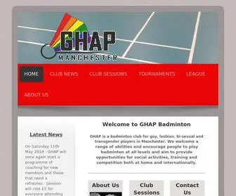 Ghap-Badminton.co.uk(Website for GHAP Badminton League Club) Screenshot