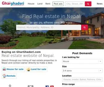 Gharghaderi.com(Find Best Real Estate Properties in Nepal) Screenshot