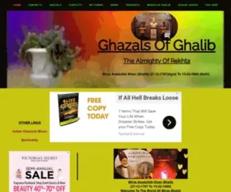 Ghazalsofghalib.com(Ghazals Of Ghalib) Screenshot