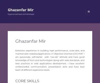 Ghazanfarmir.com(Ghazanfar Mir) Screenshot